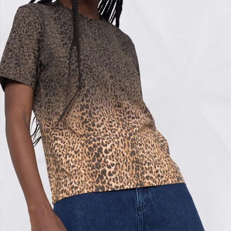 SAINT LAURENT Gradient Animal Print T-Shirt-5