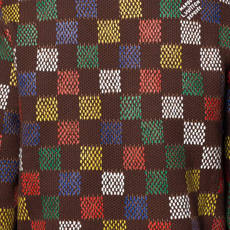 LOUIS VUITTON Jacquard Damier Cotton Jersey Blouson-4