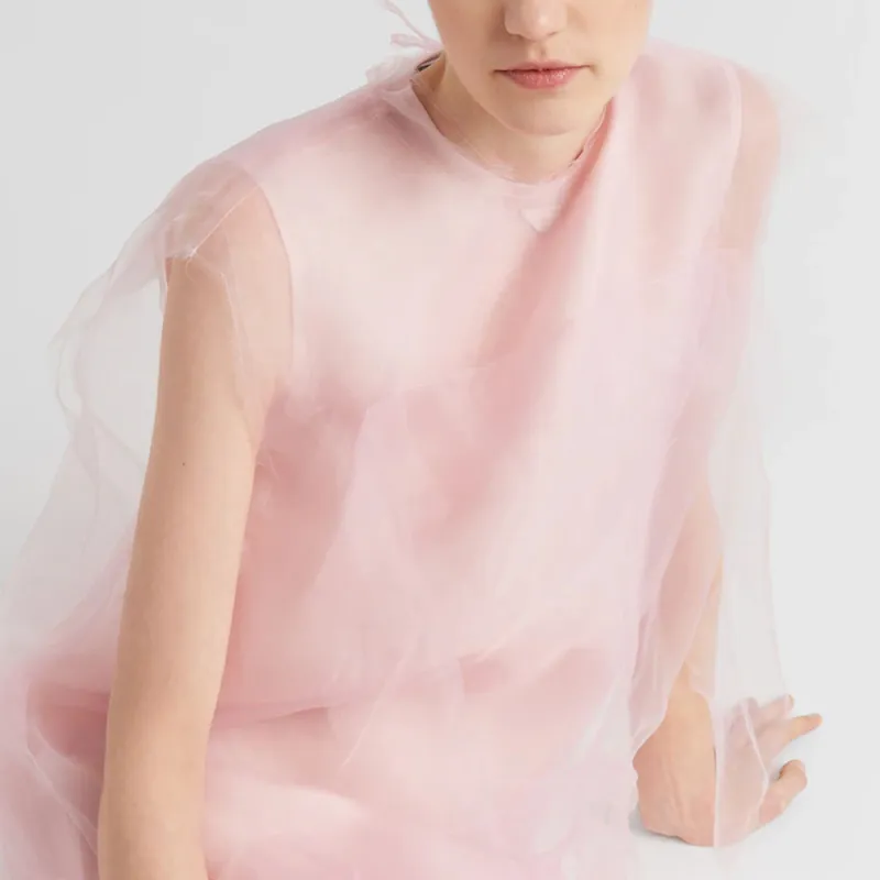 PRADA Sleeveless Technical Voile Dress-4