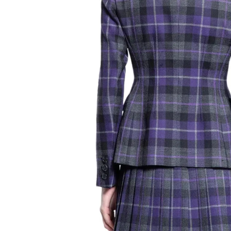 DIOR Checkered Button Up Fitted Jacket-4