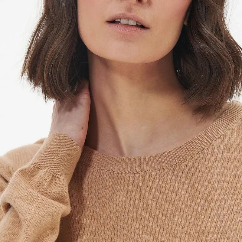 BARBOUR Pendle Crew Knit Sweatshirt Sweater Women's Caramel-4