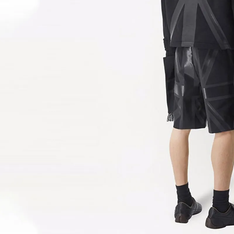 Burberry Flag Print Grain De Poudre Wool Tailored Shorts-4