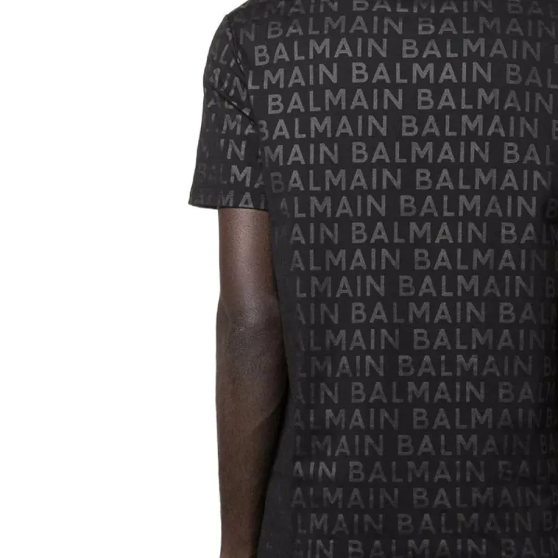 BALMAIN T-Shirts Men Black-4