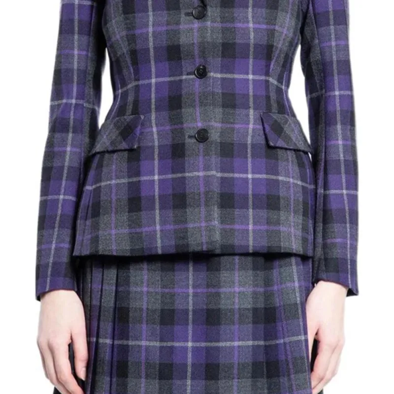 DIOR Checkered Button Up Fitted Jacket-3