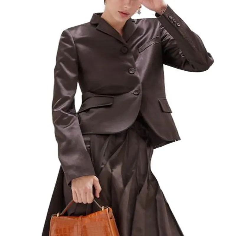 FENDI Casual Short Skirts Women's Brown-3