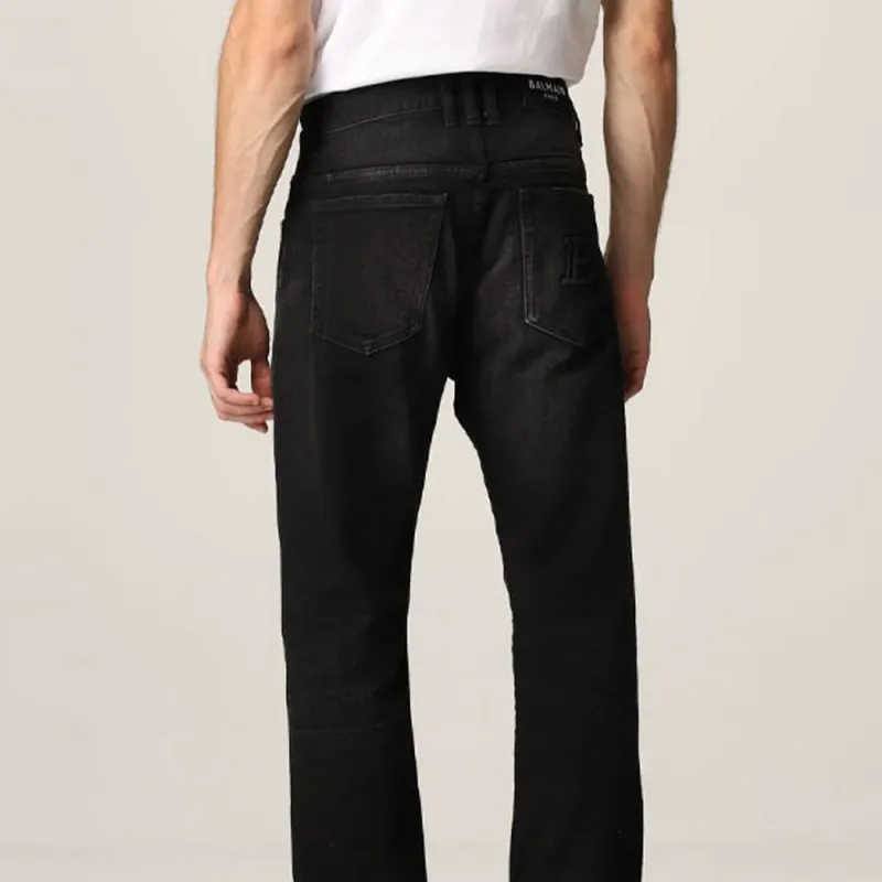 BALMAIN Jeans Men Black-4