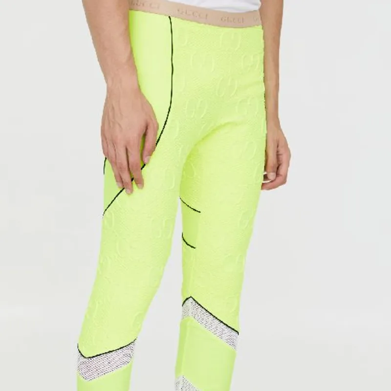 GUCCI Casual Pants Men's Neon Yellow-4