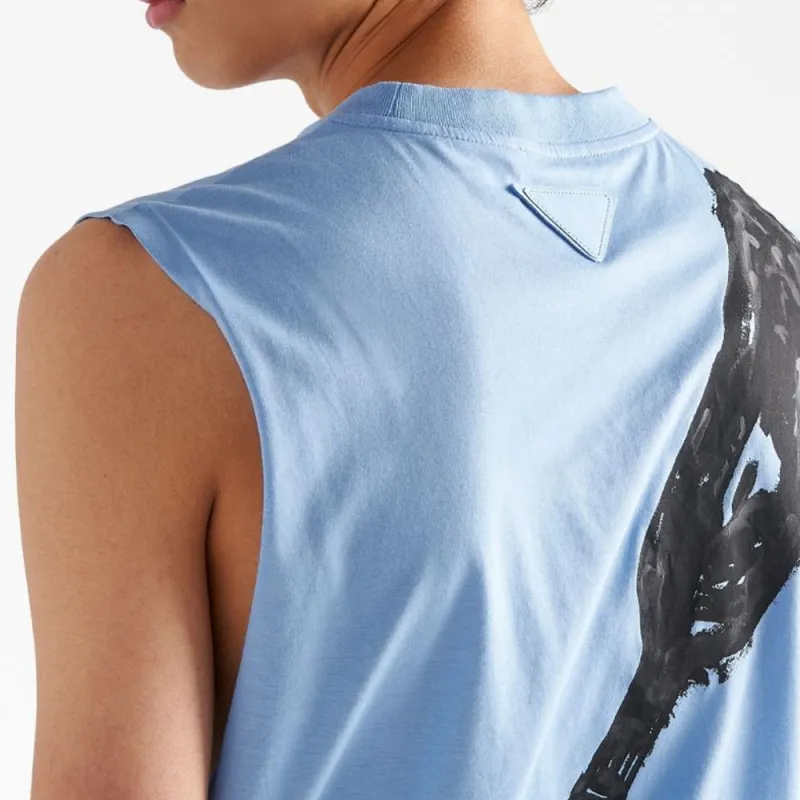 PRADA Tank Tops Men Light Blue-3