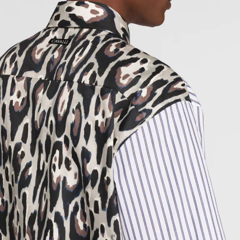 Roberto Cavalli Mix print Short sleeve Shirt-4