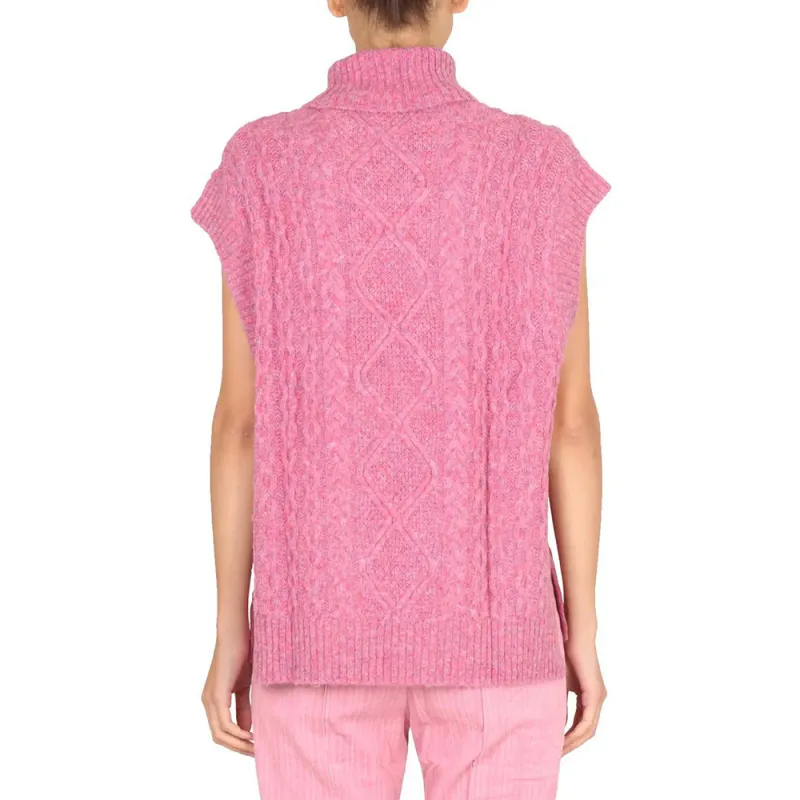 BAUM UND PFERDGARTEN Roll neck Cable knit Top-1