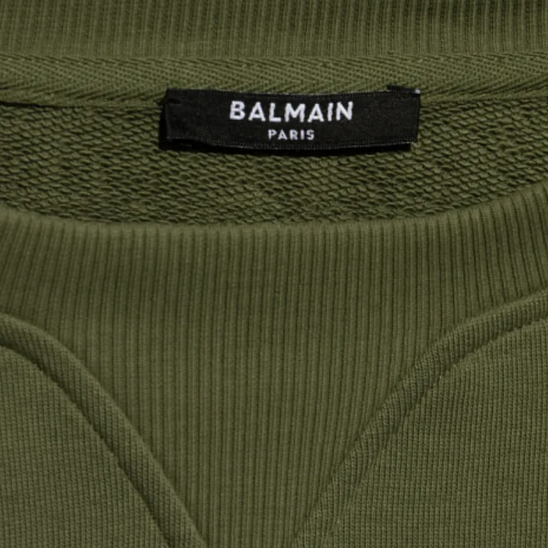 BALMAIN Logo Printed Crewneck Sweatshirt-4