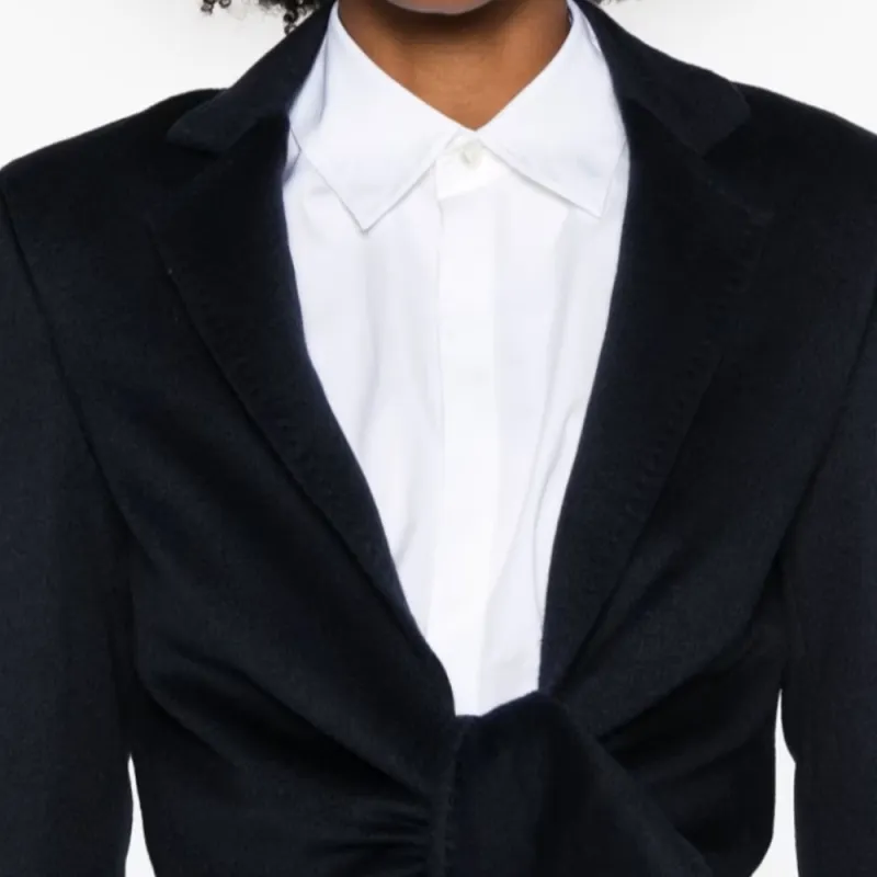 MaxMara Sash Detailed Straight Hem Cropped Jacket-4