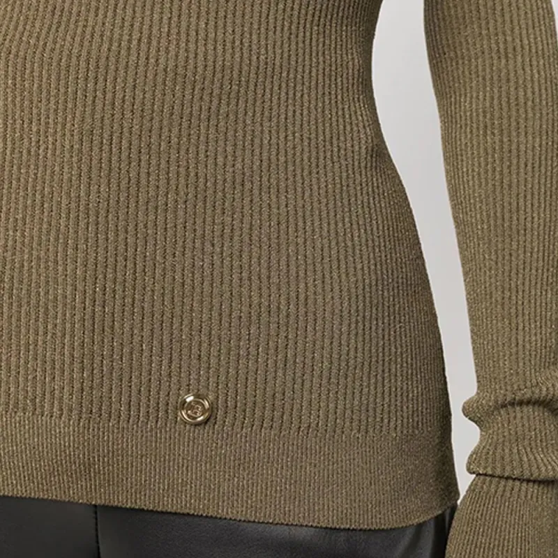 BALMAIN FW21 Slim Fit Sweater Women's Green-4