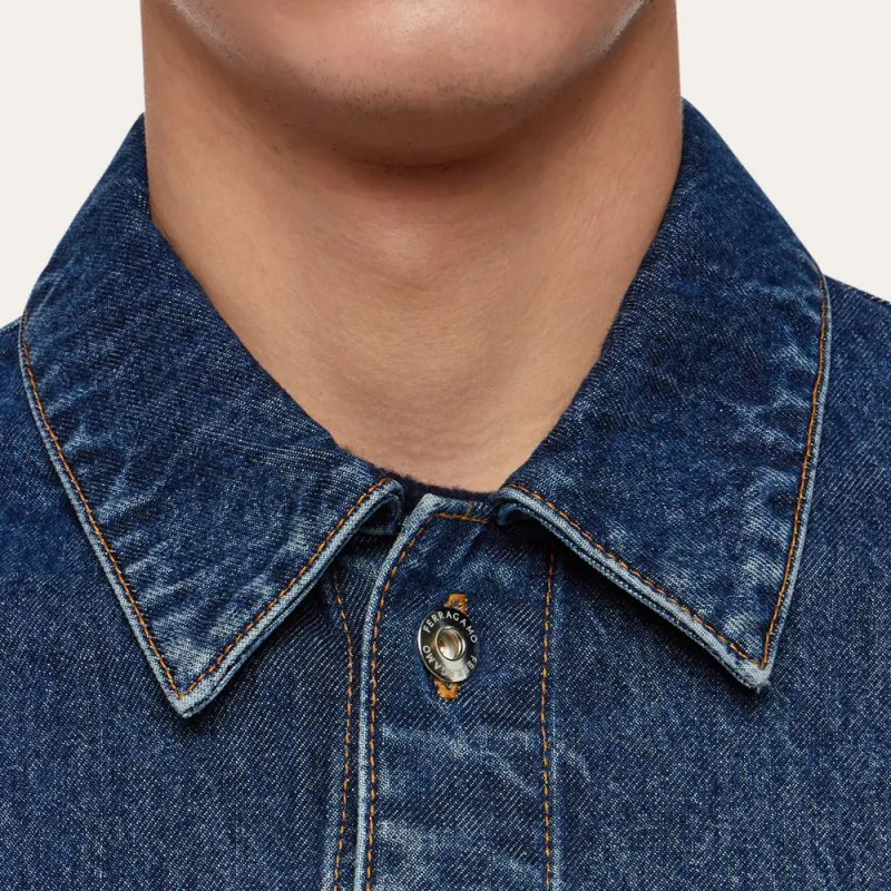 Ferragamo Button Up Denim Jacket-3