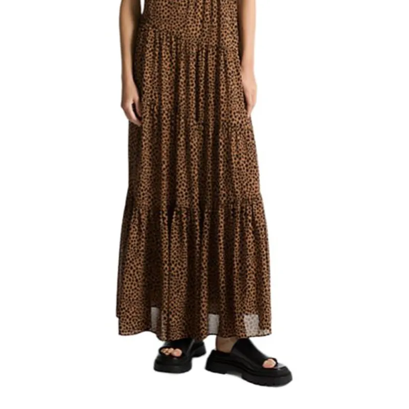 MICHAEL KORS Cheetah Print Georgette Tiered Maxi Dress-2