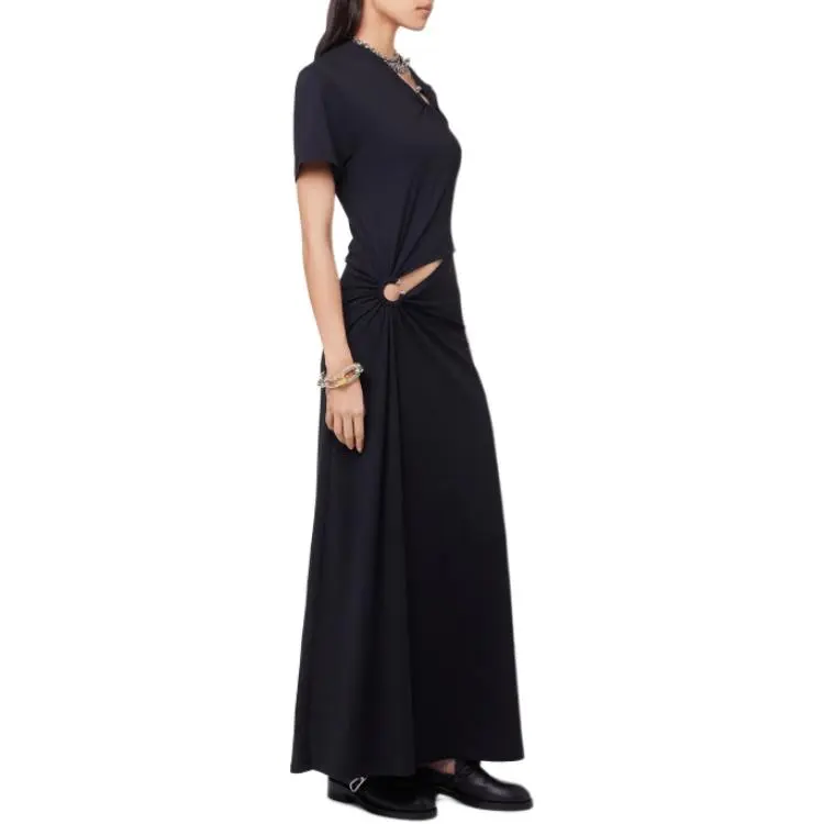 Paco Rabanne Jersey Long Piercing Dress-4