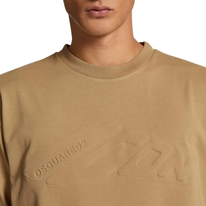 DSQUARED 2 Logo Embossed Crewneck T Shirt-4