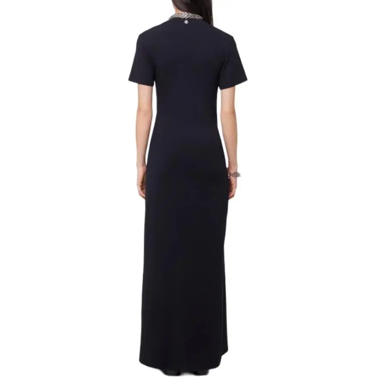 Paco Rabanne Jersey Long Piercing Dress-3