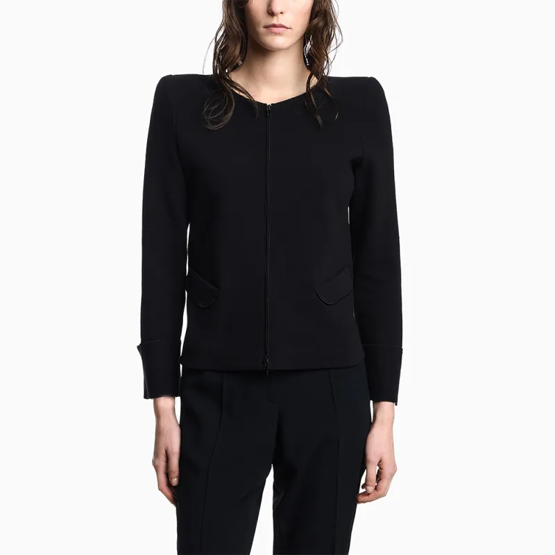 EMPORIO ARMANI Ottoman Jersey Zip up Jacket-2