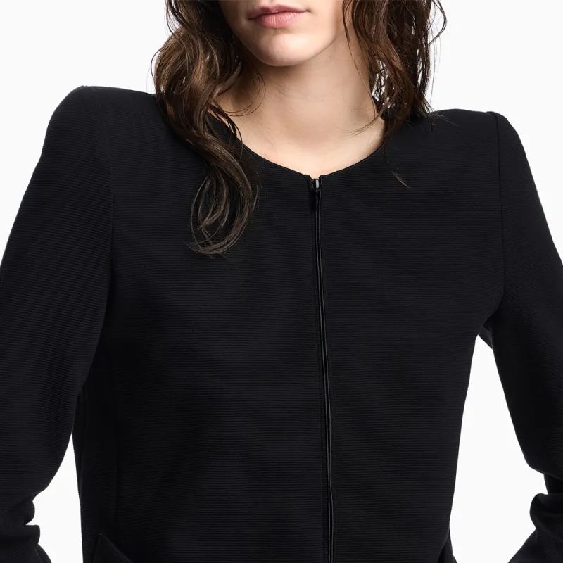 EMPORIO ARMANI Ottoman Jersey Zip up Jacket-4