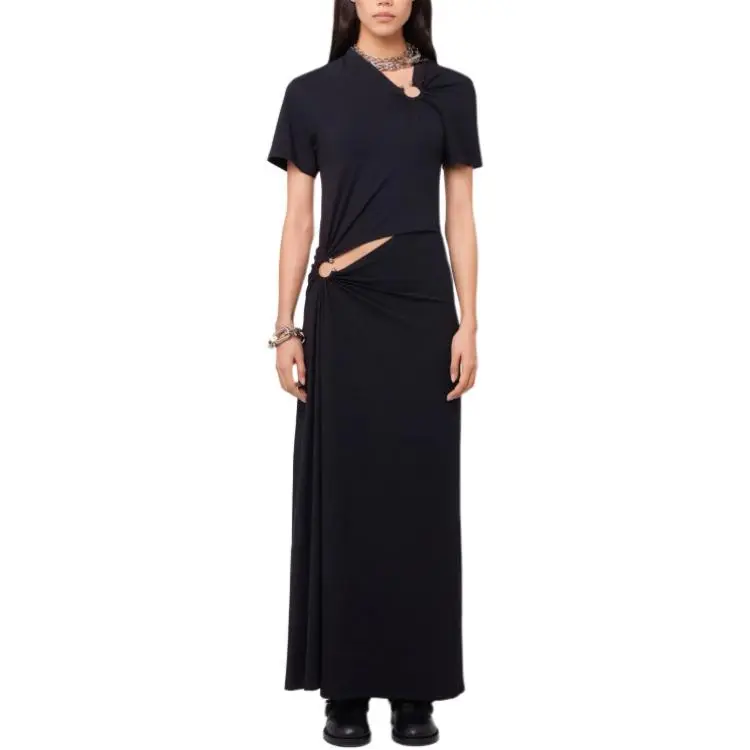 Paco Rabanne Jersey Long Piercing Dress-2