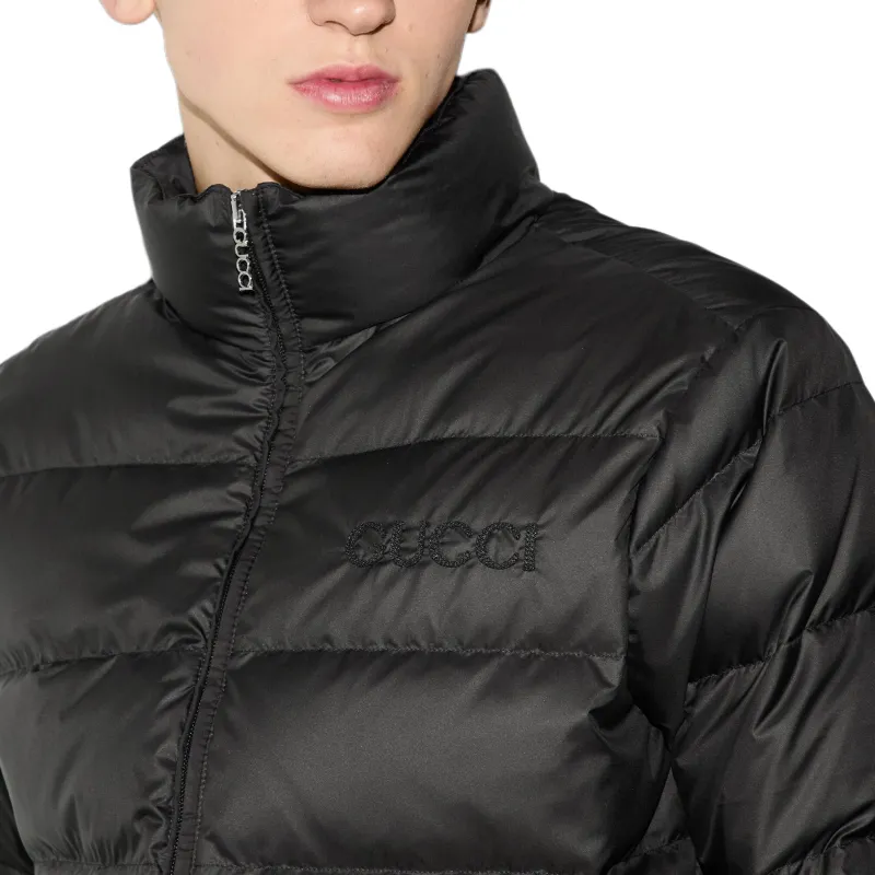 GUCCI Logo embroidered Puffer Jacket-7