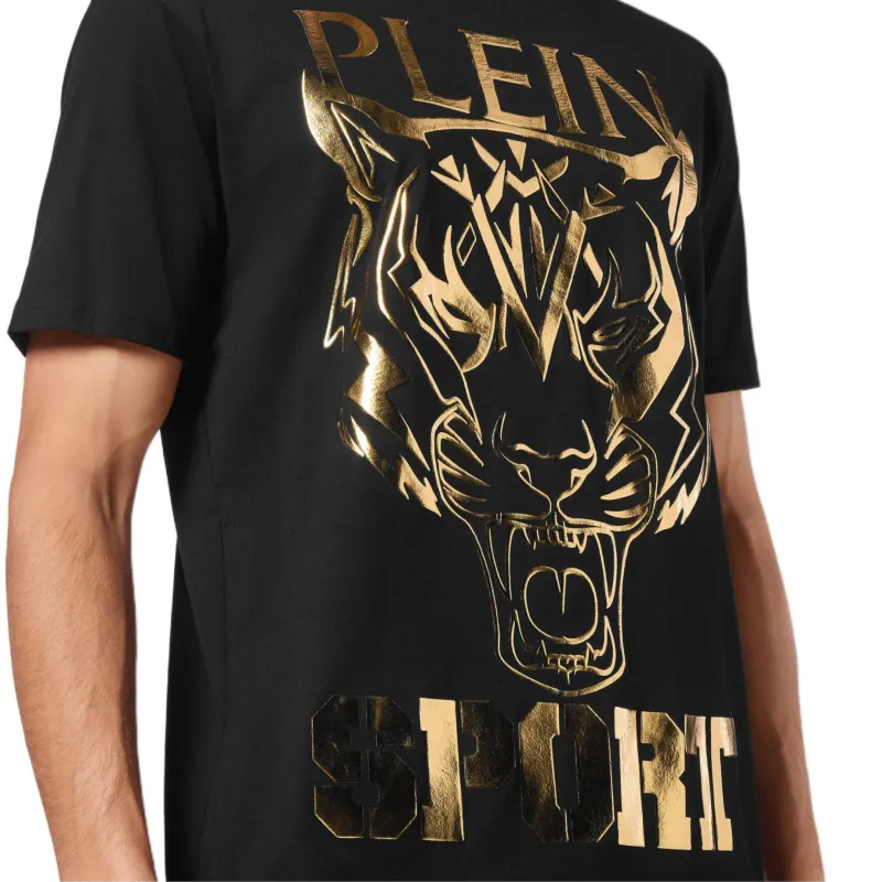 PLEIN SPORT Tiger print Round neck T shirt-4