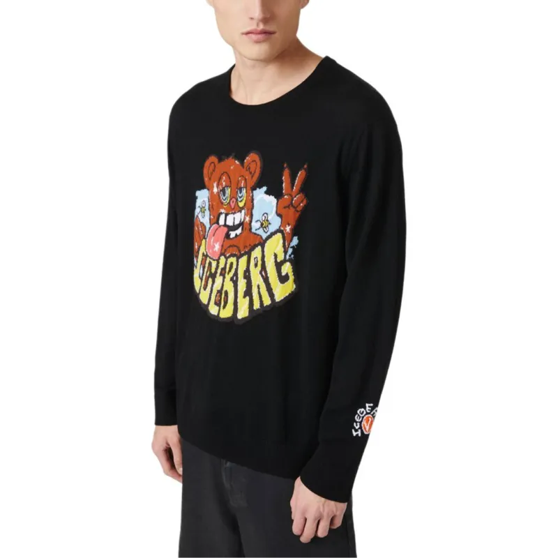 Iceberg Logo jacquard Sweater-4