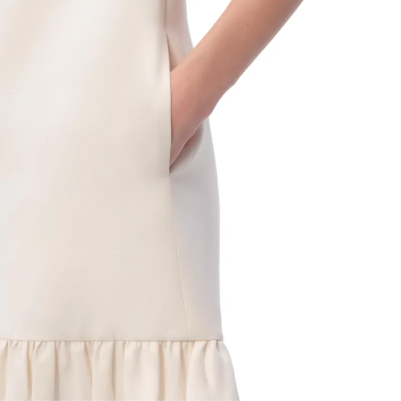 Valentino Crepe Couture Flared Hem Mini Dress-8