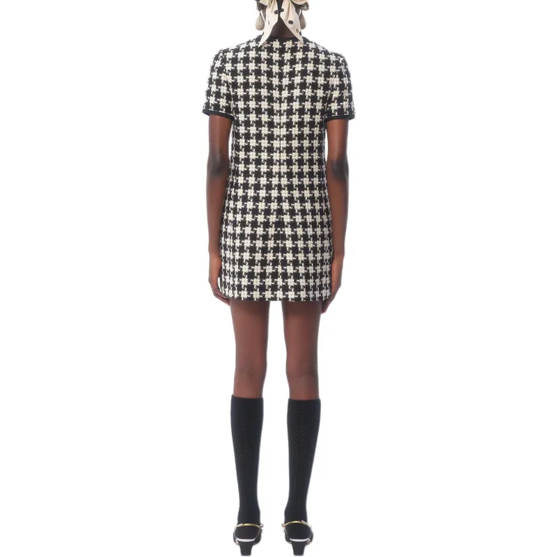 Valentino Geometric Patterned Short Sleeved Dress-3