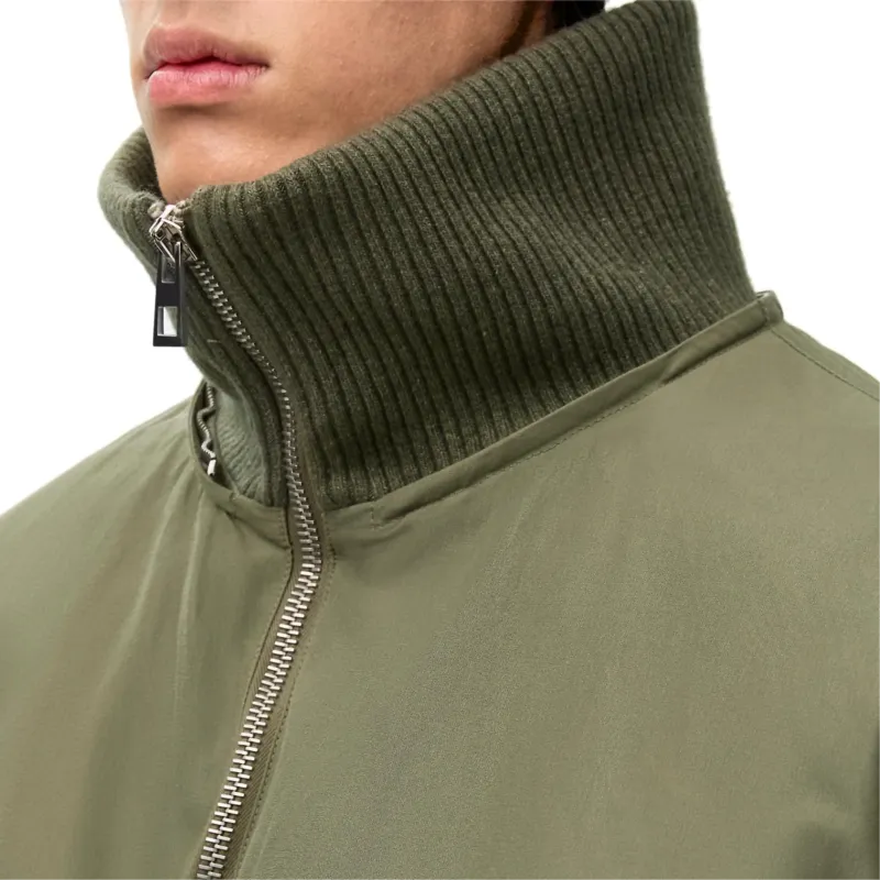 LOEWE SS25 Puffer Jacket Men's Khaki Green-4