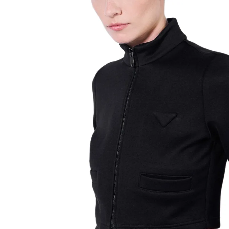 PRADA Zipped Cropped Sweatshirt-5