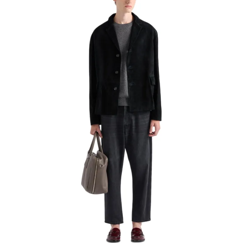 PRADA Long Sleeved Straight Hem Blazer-1