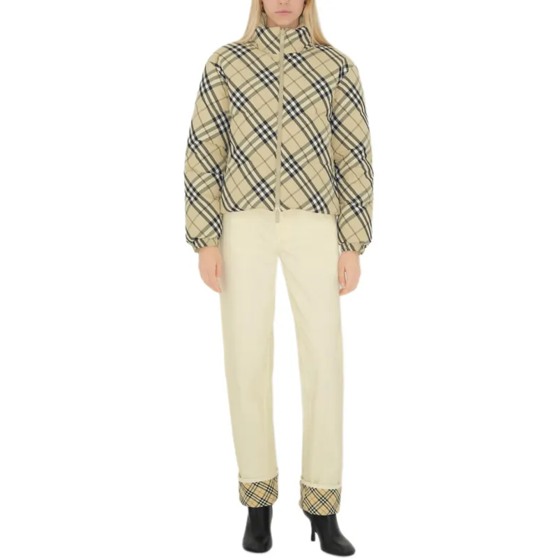 Burberry Checkered Reversible Zip Up Jacket-1
