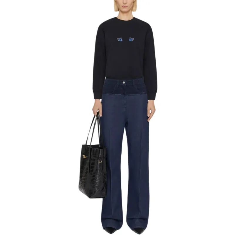 Givenchy Cat Eye Embroidered Crew Neck Sweatshirt-1