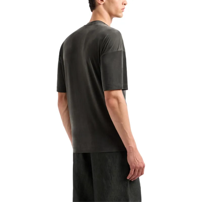 GIORGIO ARMANI Stretch Cupro Oversized Crew neck T shirt-2