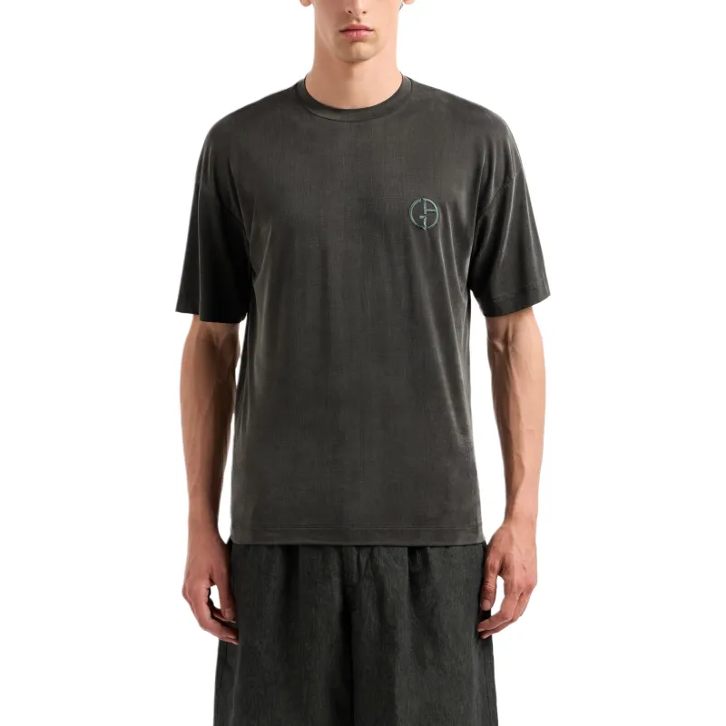 GIORGIO ARMANI Stretch Cupro Oversized Crew neck T shirt-1