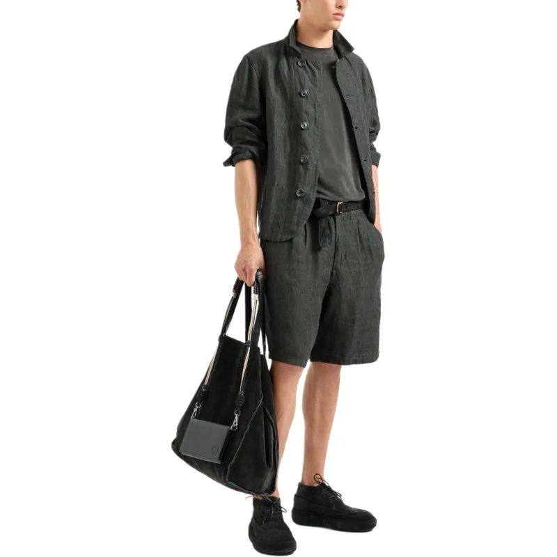 GIORGIO ARMANI Stretch Cupro Oversized Crew neck T shirt-3