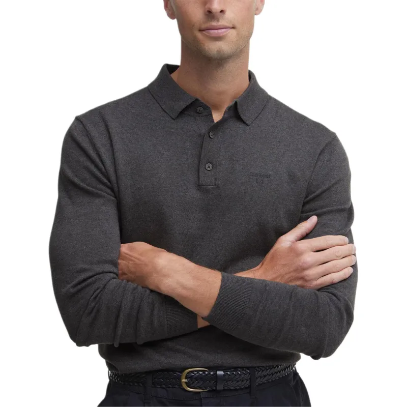BARBOUR Polo Shirt Men's Charcoal Black-3