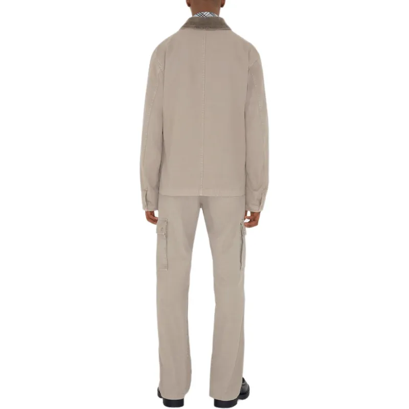 Burberry Motif embroidered Shirt Jacket-2