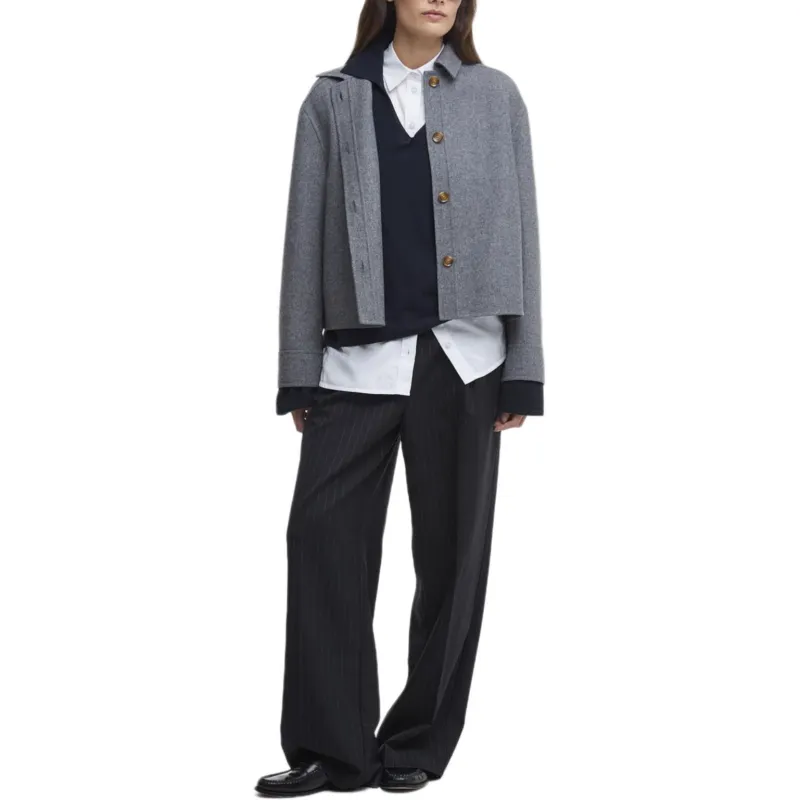 BARBOUR Emery FW24 Shirt Women's Gray-1