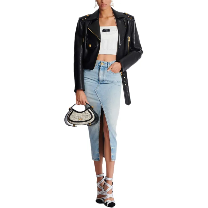 BALMAIN Ribbed Knit Halterneck Top-5