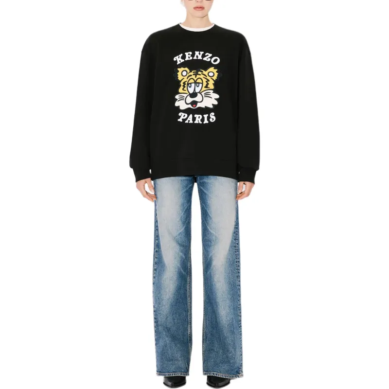 KENZO Logo Embroidered Crewneck Sweatshirt-3