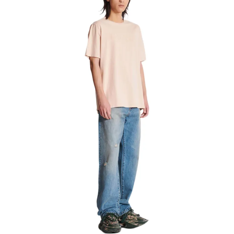 BALMAIN Vintage logo embroidered T shirt-4