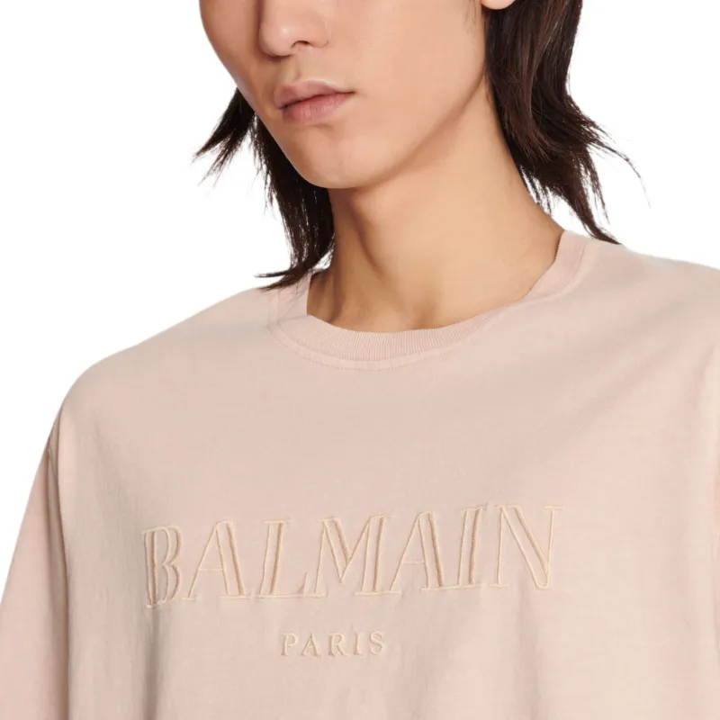 BALMAIN Vintage logo embroidered T shirt-6