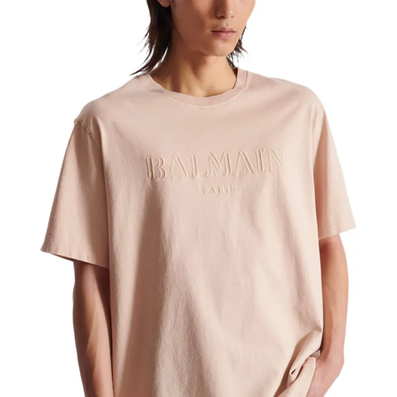 BALMAIN Vintage logo embroidered T shirt-5