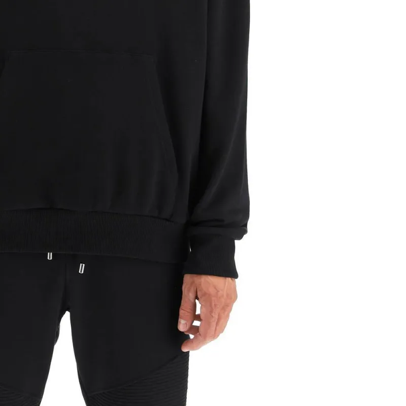 BALMAIN Logo Printed Drawstring Hoodie-5