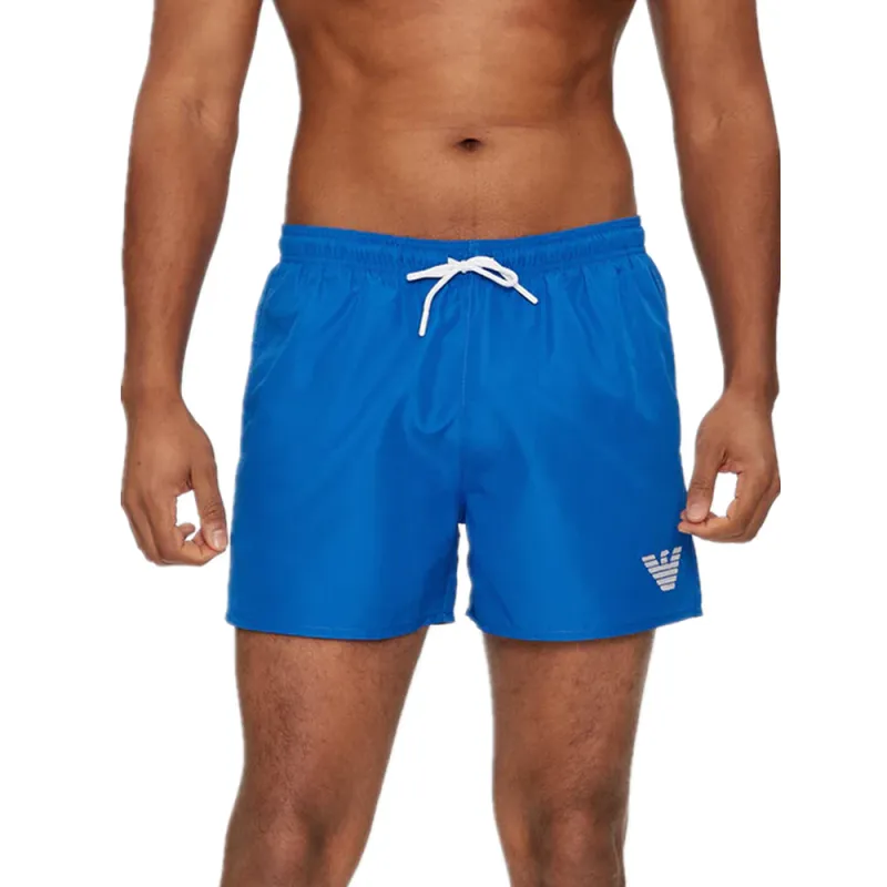 EMPORIO ARMANI Logo Embroidered Drawstring Swimming Shorts-3