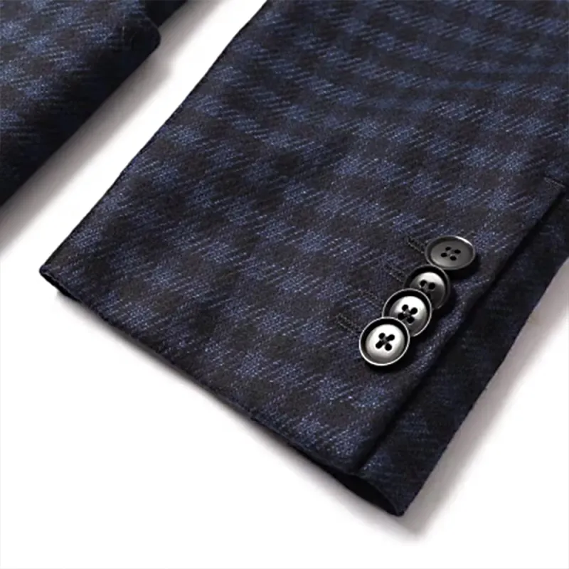 Zegna Business Suit Coat Men's Marine Blue-5