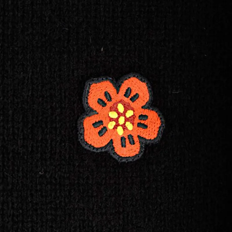 KENZO Boke Flower Embroidered Roll Neck Knit Jumper-6